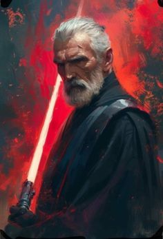 Count Dooku Fanart, Count Dooku Art, Sith Aesthetic, Galen Marek, Star Wars Painting, Count Dooku