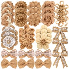 a bunch of different types of hair bows