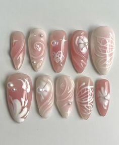 Nail Designs Beginners, Pink Nails Simple, Pink Gel Nail Polish, Sanrio Wallpapers, Nail Polish Kit, Tiktok Account, Pink Gel, Pretty Gel Nails, Really Cute Nails