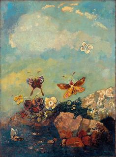 Colorful Canvas Paintings, Paint Your Pet, Odilon Redon, Painting People, Canvas Photo Prints, Hur Man Målar, Butterfly Painting, Alphonse Mucha