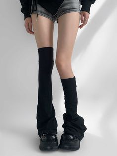 Elevate your style with these stunning black leg warmers. Measuring 68cm in length, the pure black color adds a versatile and timeless appeal, making them perfect for any outfit. The flared design offers a unique and fashionable flair. Garment Size SizeFree SizeFull Length68Cuff27/56 Solid Full-length Leg Warmers For Fall, Flared Leg Warmers, Black Leg Warmers, Steampunk Fashion Female, Kawaii Leg Warmers, Steampunk Fashion Male, Gothic Skirts, Leg Warmer, Detachable Collar