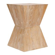 a small wooden stool that is made out of plywood and has a square shape