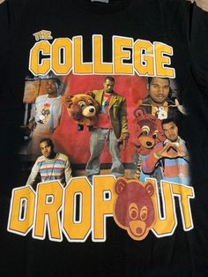 the college dropout t - shirt is on display