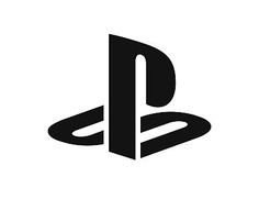 the playstation logo is shown in black on a white background, it appears to be an image