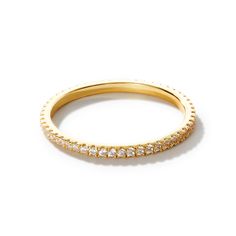 PRICES MAY VARY. What Makes Ana Luisa Special - Simple yet chic, this 14k gold plated ring is a fresh take on a timeless and classic piece. Featuring flush-set cubic zirconia gemstones, this minimal ring adds a luxe finishing touch to your look. This versatile ring can be worn on its own or stacked up to make a statement. Quality Materials - Crafted with durability in mind, this eternity ring is hypoallergenic, water, and tarnish-resistant. Our unique and extra protective gold coating, along wit Simple Wedding Bands For Women, Gold Stacked Rings, Gold Ring Simple, Gold Stacking Rings, Gold Eternity Ring, Dainty Gold Ring, Gold Promise Ring, Simple Wedding Bands, Eternity Ring Gold