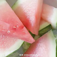 slices of watermelon and cucumber in a bowl