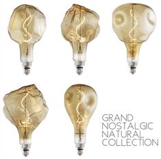 "Grand Nostalgic Edison Bulb, Natural Collection - Droplet Shape (Beautiful unique glass detail and curves!) 4w LED Filament (60 watt equivalent), Fully Dimmable BIGGEST bulbs on the market, now in an energy efficient LED vintage style curved filament! Please understand this bulb is HUGE, over 12\" tall, not your typical light bulb, but it does have a standard base (e26) thread base: these will fit into any standard North American pendant, ceiling, or lamp socket. These are the definitive statem Filament Bulb Lighting, Vintage Light Fixtures, Handmade Lighting, Lamp Socket, Custom Pendants, Ball Lights, Lamp Bulb, Edison Bulb, Hanging Pendants