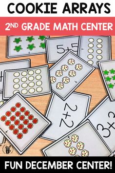 Christmas Cookies Array Center is a fun and interactive way for students to practice arrays. Second Grade December Activities, December Math Activities, Arrays 2nd Grade, Array Math, December Centers, December Math, December Ideas, Christmas Math Activities, Ela Worksheets