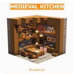 the medieval kitchen is made out of wood