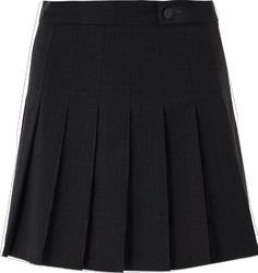 Elegant A-line Pleated Skort, Classic Black A-line Skirt, Elegant A-line Skort For Work, Elegant A-line Skort For Workwear, Classic Fitted A-line Skirt, Fitted A-line Pleated Tennis Skirt, Fitted Black Skort With Pleated Hem, Elegant Workwear Skort With Accordion Pleats, Chic Formal Mini Skirt With Pleated Waist