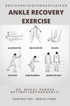 the instructions for how to use an ankle recovery exercise