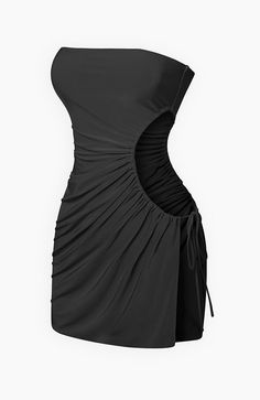 Shotgun Mini Dress – DUSTED ROSE Sideless Dress, Dress Side View, Short Dress Outfit, Scrunched Dress, Fashion Collection Inspiration, Revealing Dresses, Dress With Cutouts, Tight Dress Outfit, Revealing Dress