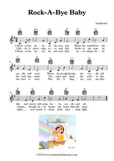 rock - a - bye baby sheet music