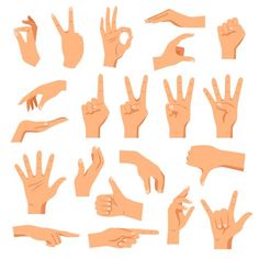 hand gestures on white background with clippings for text or image stock photo royalty