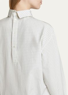 Dries Van Noten Corso Cotton Shirt with Button Closure - Bergdorf Goodman