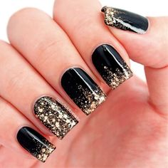 Gel Nails Long, Black Gold Nails, Nails Rose, Emerald Nails, Gold Nail Designs, Matte Nails Design, Nails Prom, Super Nails, Nails Polish