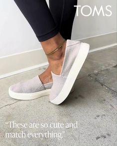 Our casual canvas Kameron sneakers are ready for anything. With an ultra-comfy OrthoLite® insole, supportive rubber outsole, and textural two-tone slub upper, they’re the perfect grab-and-go pair! Wear TOMS. Wear Good. Functional Style, Summer Sneakers, Slip On Sneakers, Slip On Sneaker, Two Tone, Fashion Shoes, Slip On, Fashion Outfits, Sneakers