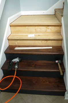 From Carpet to DIY Hardwood Stairs: Step-by-Step Tutorial Removing Carpet From Stairs, Diy Stairs Makeover, Diy Staircase Makeover, Stairs Makeover Ideas, Wood Stair Treads, Stairs Renovation, Stair Makeover, Hardwood Stairs, Diy Staircase