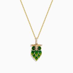 Effy 14K Gold Diamond Green and Yellow Enamel Owl Pendant Steampunk Accessories, Owl Pendant, Magical Jewelry, Yellow Stone, Effy Jewelry, Jewelry Stand, Lovely Jewellery, Gold Pendant, Cute Jewelry