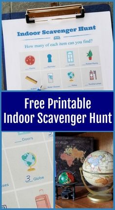 the free printable indoor scavenger hunt for kids