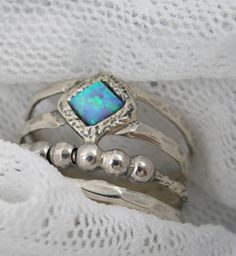 OPAL spheres silver ring sr9950 by STarLighTstudiO3 on Etsy, $49.00 Bohemian Opal Birthstone Ring, Elegant Silver Opal Stackable Rings, Bohemian Opal Birthstone Promise Ring, Bohemian Opal Promise Ring, Bohemian Opal Promise Ring As Birthstone, Bohemian Opal Promise Ring With Birthstone, Bohemian Sterling Silver Opal Birthstone Ring, Handmade Opal Ring For Wedding, Handmade Opal Wedding Ring