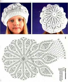 Crochet Beret Pattern, Easy Crochet Hat Patterns, Crochet Hooded Scarf, Diy Sy, Crochet Kids Hats, Crocheted Hat