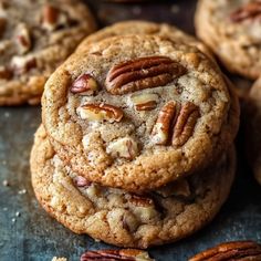 Butter Pecan Cookies - SavorySplash Taffey Bakery Butter Pecan Cookies, Soft And Chewy Butter Pecan Cookies, Pecan Sandy Cookies, Butter Pecan Cookies Easy, Desserts With Pecans, Pecan Cookies Recipes, Fall Cookies Recipes, Butter Pecan Cookies Recipe, Maple Pecan Cookies