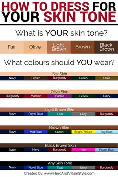 Skin Tone Clothing, Skin Tone Chart, Dusky Skin, Light Brown Skin, How To Have Style, Olive Skin Tone, Colors For Dark Skin, Dark Skin Men, Color Combinations For Clothes