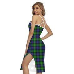 Gordon Modern Tartan Plaid Back Cross Cami DressSexy knitted suspender skirt, side slit design can properly show the shape of the legs, the back suspenders are crossed, and the beautiful back is outlined Fabric: Jersey(95% polyester and 5% spandex) Skinny fit Spaghetti straps, cross back tie, side split Fabric weight: 180g/m² Stitch Color: black or white, automatically matched based on patterns Care Instruction: machine wash cold with similar colors, do not bleach, tumble dry low, do not iron, d Tartan Clothing, Suspender Skirt, Tartan Dress, Red Tartan, Scottish Tartans, Plaid Fashion, Stirling, Modern Dress, Side Split