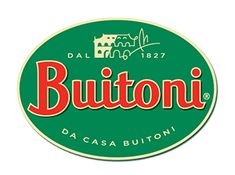 the buttoni logo is green and red