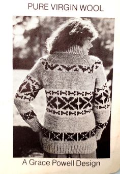 an old knitting pattern for a sweater