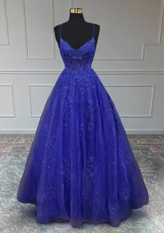 Royal Blue Prom Dresses Royal Blue Puffy Prom Dress, Royal Blue Floor Length Dress, Royal Blue Grad Dress, 8th Grade Prom Dresses Long, Royal Blue Dress Prom, Deep Blue Prom Dress, Blue Grad Dress, Prom Dresses Dark Blue, Prom Dresses Blue Royal