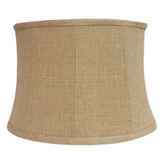 a beige lamp shade on a white background