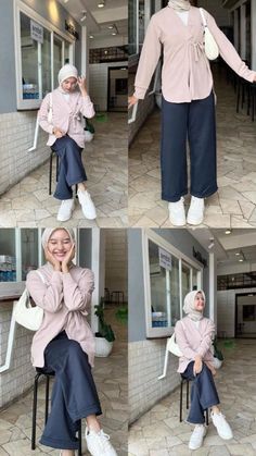 Dresses Casual Hijab, Casual Hijab Outfit Simple, Gamis Simple Elegant, Pola Kaftan, Coquette Hijab, Outfit Rok, Hijab Outfit Summer, Mix And Match Outfit