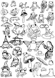 an image of many different cartoon animals