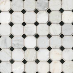 a black and white marble mosaic tile pattern