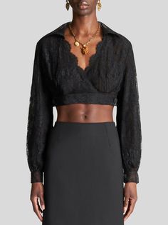 CHEMISE CROPPED EN DENTELLE | Chemises | ETRO