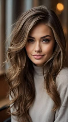 Stunning Brunette Hair, Long Hair Curled Hairstyles, 2a Hair, Beautiful Brunette Woman, Perfect Hairstyle, Texturizer On Natural Hair, Unique Hair, Hair Texture, Unique Hairstyles