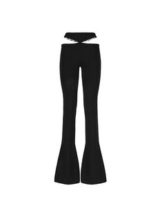 THE ATTICO ''Remi'' black long pants Pant Suits, The Attico, Pantsuits For Women, Wool Flannel, Wave Print, Stretch Velvet, Leather Mini Skirts, Printed Pants, Printed Leather