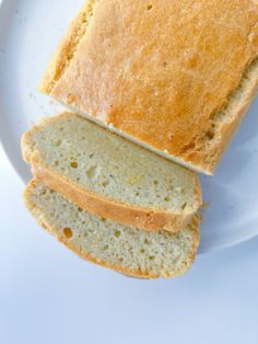 two slices of bread on a white plate