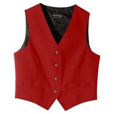 Women's Economy Vest Size: L R.  Color: Red.  Gender: female.  Age Group: adult. Red Waistcoat, Astrid S, Form Fitting Clothes, Purple Vests, Red Vest, Red Skirts, Red Outfit, Mens Vest, Vest Top