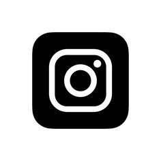 the instagram logo is black and white, with an instagram icon in the center