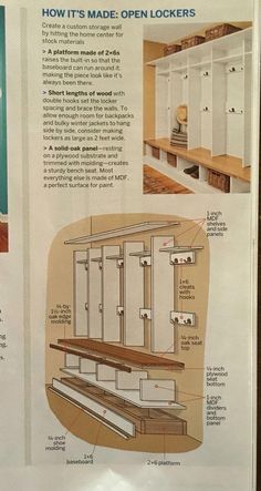 an instruction for how to install lockers in a bathroom with pictures on the wall