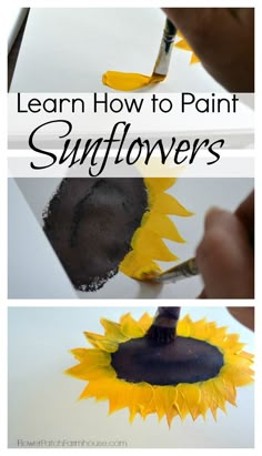 how to paint sunflowers with acrylic paints