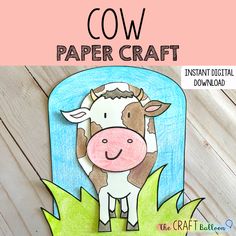 a cow paper craft with the title overlay