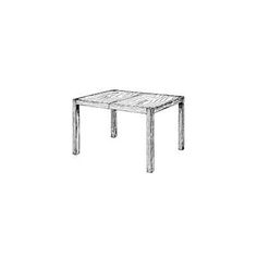 a drawing of a table on a white background