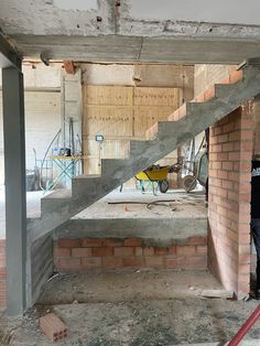 a fire hydrant sitting in the middle of a room under construction