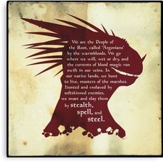 a quote from the book, we are the people of the rose called argonian