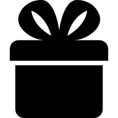 a black and white gift box with a bow