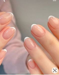 French Nail Natural, Simple Natural Nail Art, Model Nails Natural, Simple Short French Tip Nails, Short Oval French Nails, Short Clean Nails, Unghie Nail Art, Hello Nails